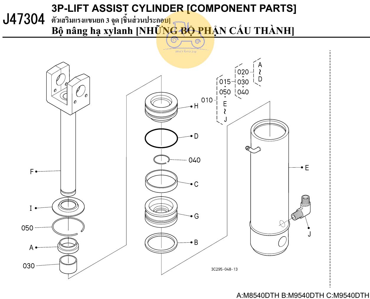 Các bộ phận xylanh hỗ trợ nâng 4